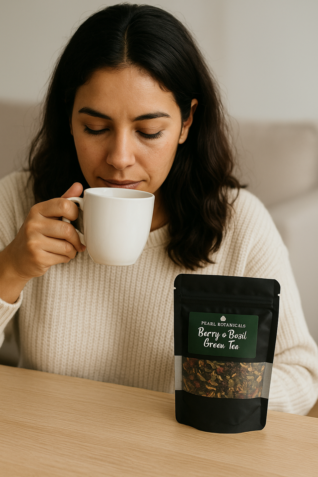 BERRY & BASIL GREEN TEA BLEND